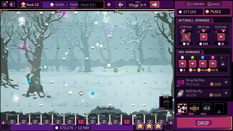 Calm snowy forest stage.